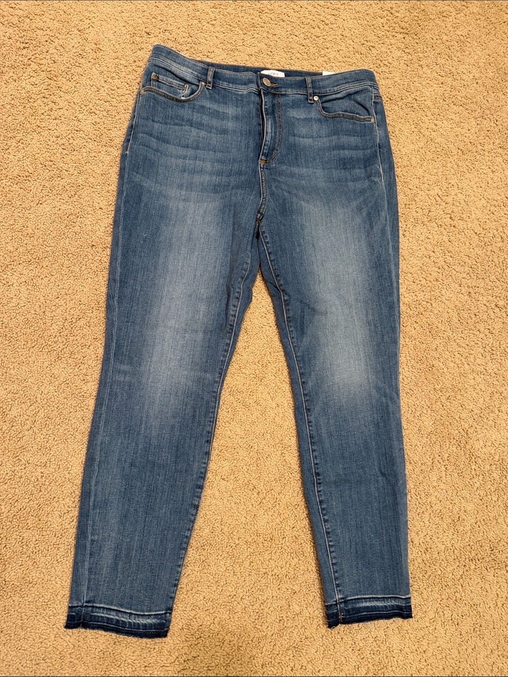 LOFT Blue High Rise Skinny Stretch Jeans